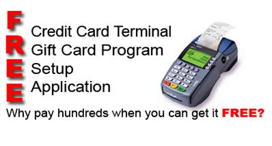 Free credit card machine, credit card terminal for your merchant service account.
