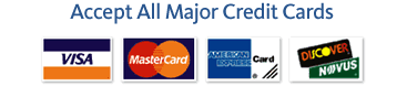 accept  all major credit cards, accept visa, accept mastercard, accept visa and mastercard